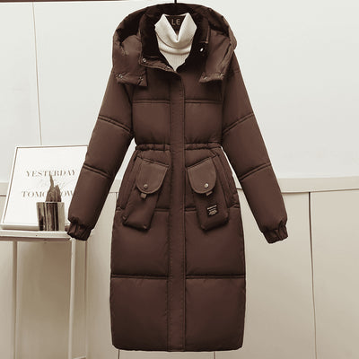 Abrigo Largo Acolchado de Algodón para Mujer Talla Grande - Image 9