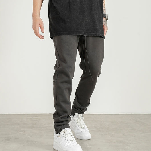 Pantalones Casuales para Hombre con Forro Polar y Ajuste Slim