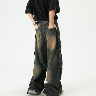 Jeans Retro Americano Desteñido con Estilo Uniforme - Image 5