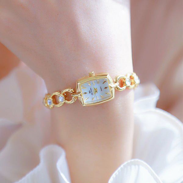 Reloj de Cuarzo con Pulsera de Diamantes