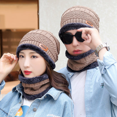 Gorro y Bufanda Térmica de Punto Grueso con Forro de Terciopelo para Invierno - Image 12