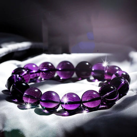Pulsera de Ametista Natural con Eslabón Único