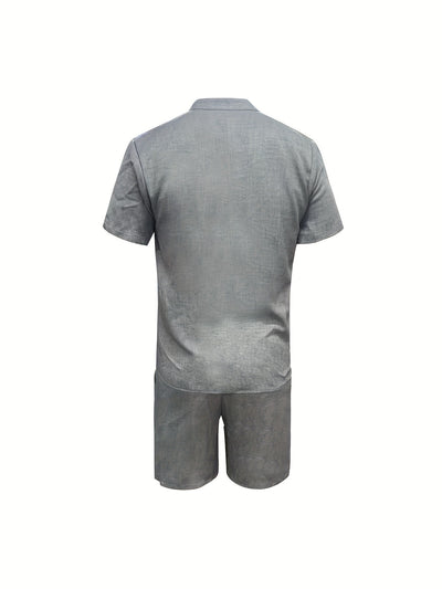 Conjunto de Camisa y Shorts en Algodón-Lino: Comodidad y Estilo - Image 9