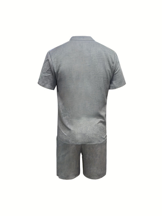 Conjunto de Camisa y Shorts en Algodón-Lino: Comodidad y Estilo - Image 9