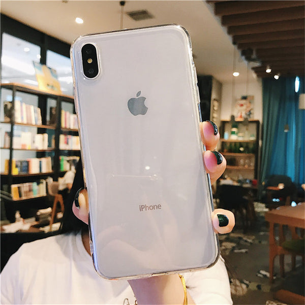 Funda Transparente Colorida a Prueba de Caídas para Celular