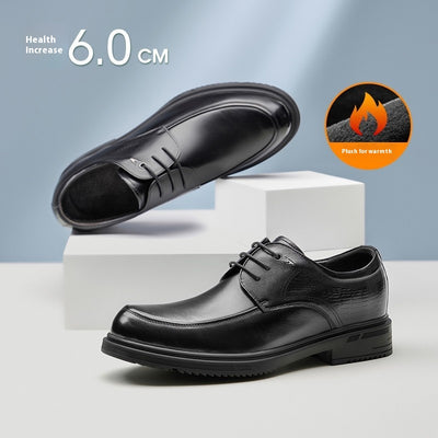 Zapatos Derby de Cuero Genuino con Alzas de 8cm para Hombre - Calzado Formal Ejecutivo - Image 9