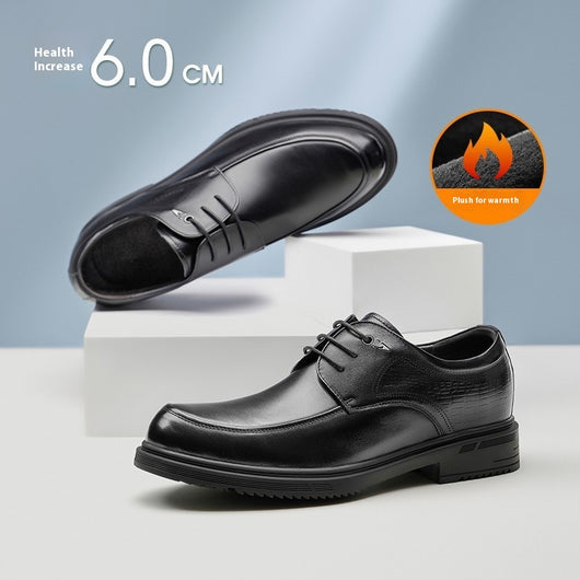 Zapatos Derby de Cuero Genuino con Alzas de 8cm para Hombre - Calzado Formal Ejecutivo - Image 9