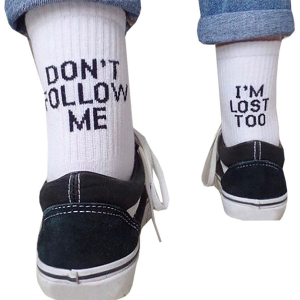 Calcetines de Alfabeto Inglés - Estilo Trendy Ins