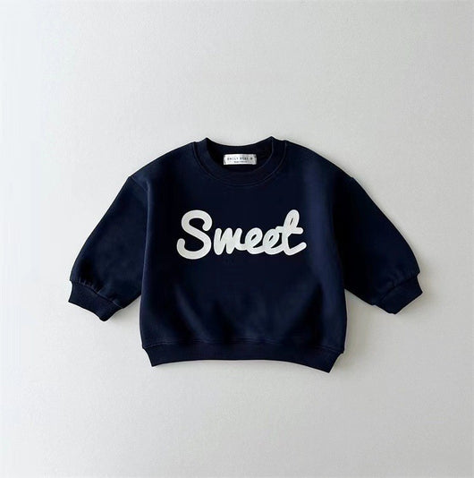 Sudadera Infantil con Estampado de Letras - Cuello Redondo Versátil - Image 18