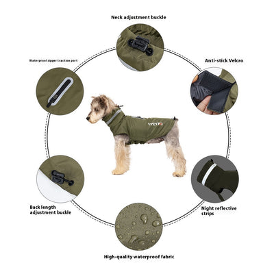 Poncho Impermeable Reflectante para Perros - Protección Total en Lluvia y Viento - Image 3
