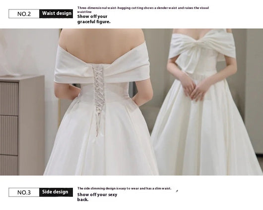 Vestido de Novia Satinado Elegante y Minimalista - Image 13