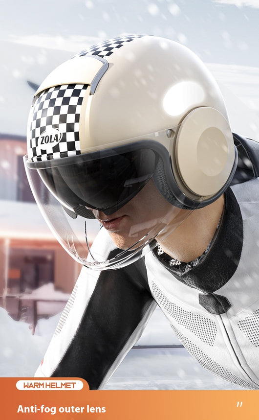 Casco Integral Motocicleta Eléctrica Doble Espejo Invierno con Diseño Personalizado - Image 13