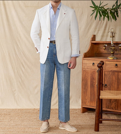 Saco de Lino Semiforro Casual para Hombre - Image 14