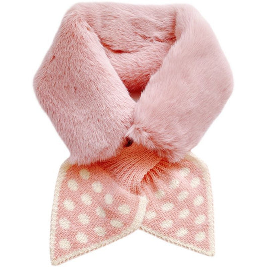 Bufanda Invierno con Moño y Lunares Estilo Coreano - Image 2