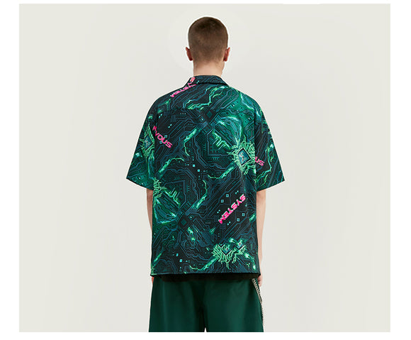 Camisa Cuello Cubano Manga Corta
