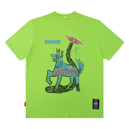 Playera Oversize Suelta American Street de Manga Corta - Image 6