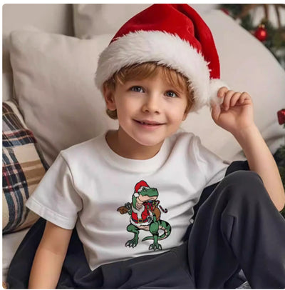 Playera Navideña Dinosaurio para Padres e Hijos - Image 5