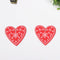Rojo 2 Heart Q 10 Piezas