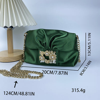 Bolso Bandolera Retro Arrugado con Cadena - Image 3