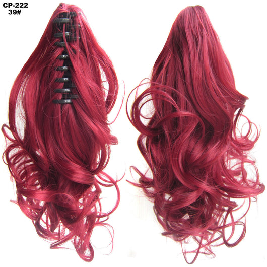 Extensión de Cabello Ondulado Largo con Clip - Peluca Postiza Gris Natural - Image 9