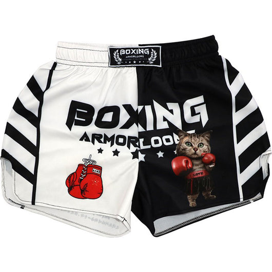 Shorts de Boxeo y MMA con Diseño de Gato Luchador - Image 5