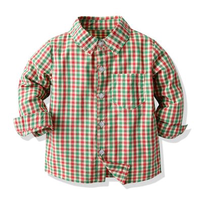 Conjunto Infantil: Camisa de Cuadros y Overol para Niño - Image 9