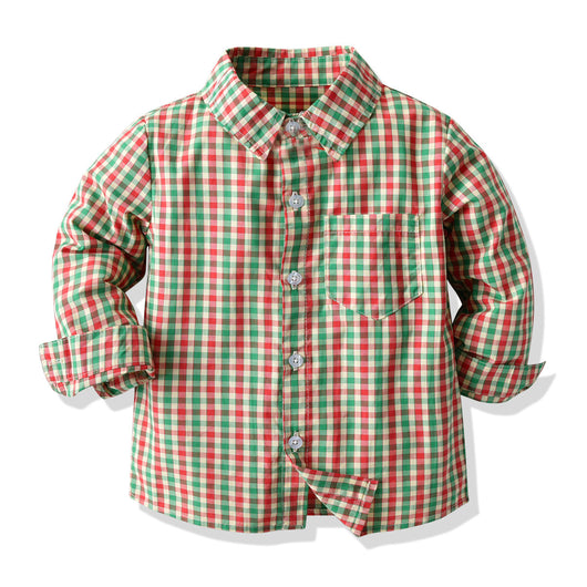 Conjunto Infantil: Camisa de Cuadros y Overol para Niño - Image 9