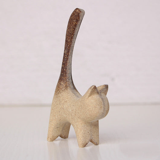 Adorno de Gatito de Cola Larga en Madera en Blanco para Pintar y Colorear - Image 7