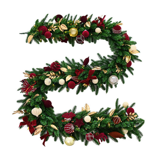 Decoración Navideña 27M Esferas de Terciopelo con Ratán - Image 5