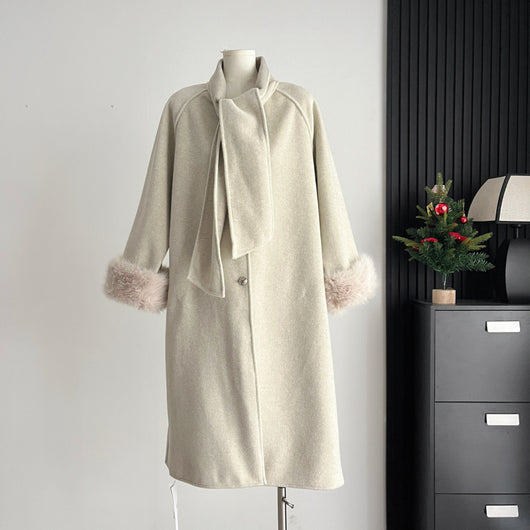 Abrigo de Lana Doble Faz con Mangas de Peluche Premium para Otoño e Invierno - Image 10