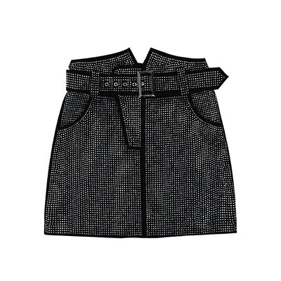 Falda Cinturón de Cuero Gamuza Diamante - Sheepskin Premium - Image 2