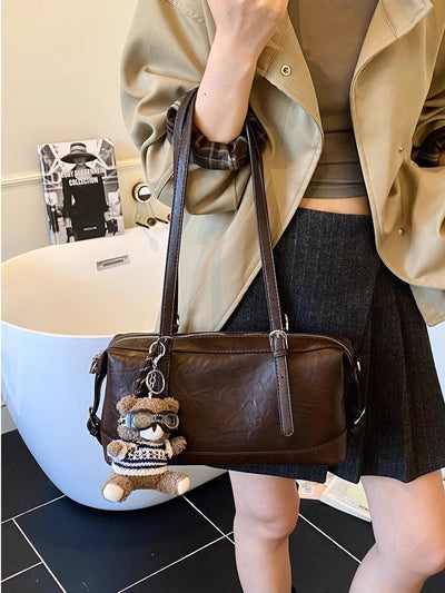 Bolso de Cuero Retro Marrón Weilan para Mujer - Bolsa Portátil de Cuero Encerado - Image 6