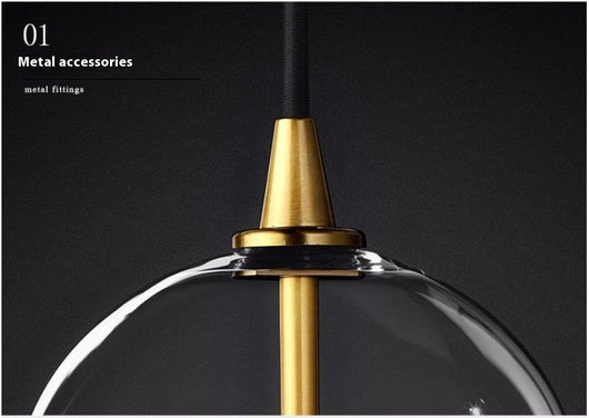 Lámpara de Araña Minimalista Esfera de Cristal Transparente - Image 9