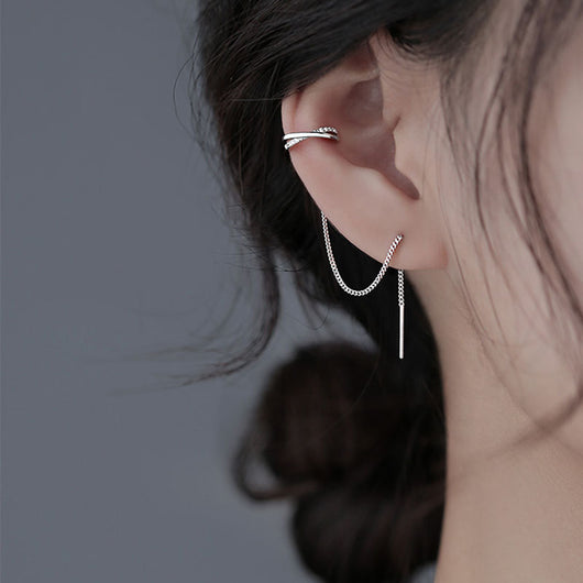 Aretes Clip sin Perforación con Diseño Moderno para Mujer - Image 3