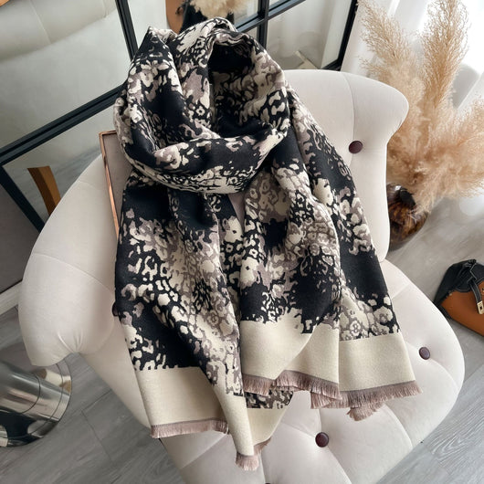Bufanda Larga Estampado Leopardo - Conjunto Coordinado y Cálido - Image 18