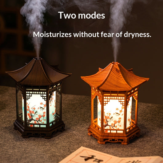 Humidificador Mini Estilo Asiático con Salida de Niebla Ultrasónica para Dormitorio