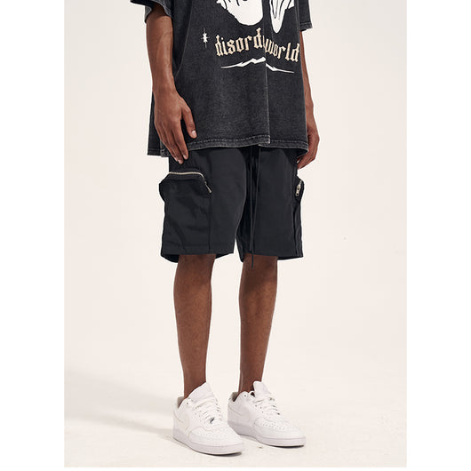 Shorts Casuales Holgados de Bolsillos Laterales - Estilo Urbano Versátil - Image 5