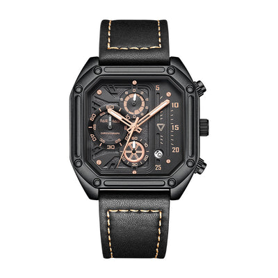 Reloj de Cuarzo Multifuncional con Esfera Cuadrada para Hombre - Image 5