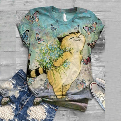 Playera Estampada de Moda para Mujer