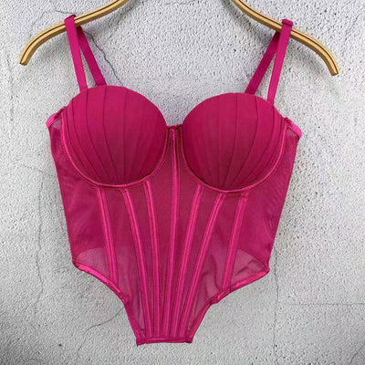 Corpiño de Encaje Mesh Estilo Francés - Diseño Trasero Plástico para Usar como Prenda - Image 7
