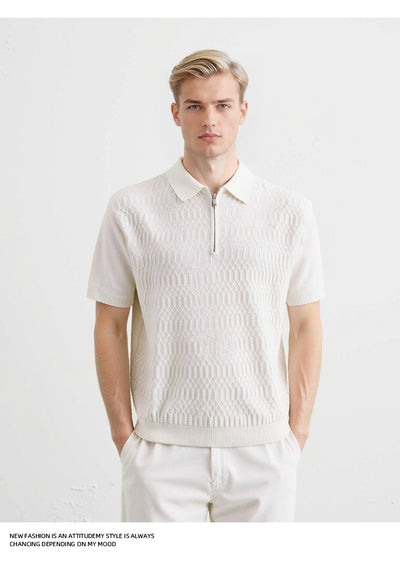Polo Slim Fit con Textura Twist - Diseño Minimalista y Versátil - Image 14