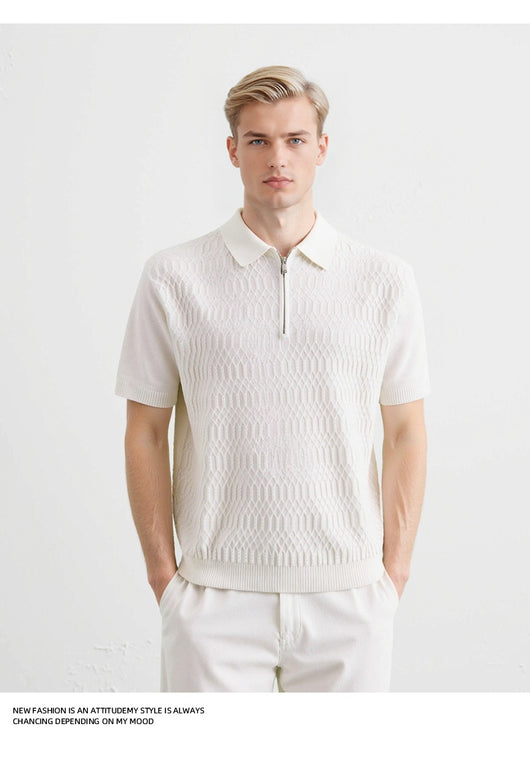 Polo Slim Fit con Textura Twist - Diseño Minimalista y Versátil - Image 14