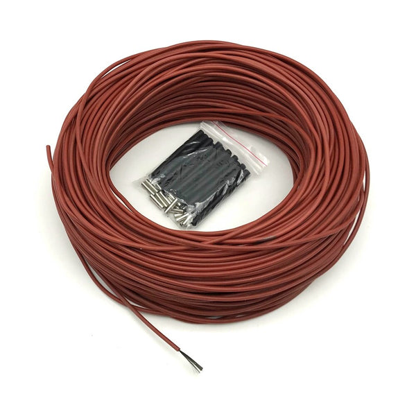 Cable Calefactor de Fibra de Carbono y Silicona para Altas Temperaturas