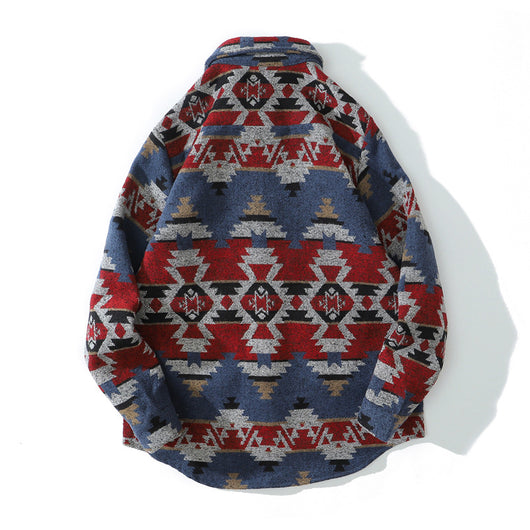 Camisa Acolchada Étnica en Lana - Image 11