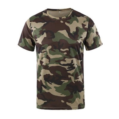 Playera Holgada de Malla con Cuello Redondo y Estampado de Manga Corta - Image 10