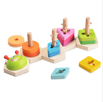 Puzzle de Formas de Madera para Apilar y Clasificar - Image 9