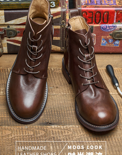 Botas Martin de Cuero Genuino Vintage Hechas a Mano - Image 8