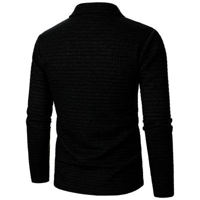 Cardigan Tipo Waffle con Solapa para Hombre - Casual y Versátil - Image 15