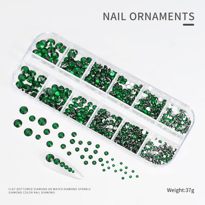 Uñas Decorativas Cuadradas con Cristales Brillantes - Image 32