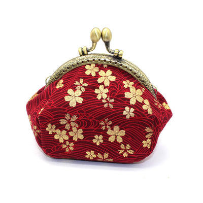Monedero Artesanal de Tela Japonesa Estampada con Detalles en Oro - Image 23